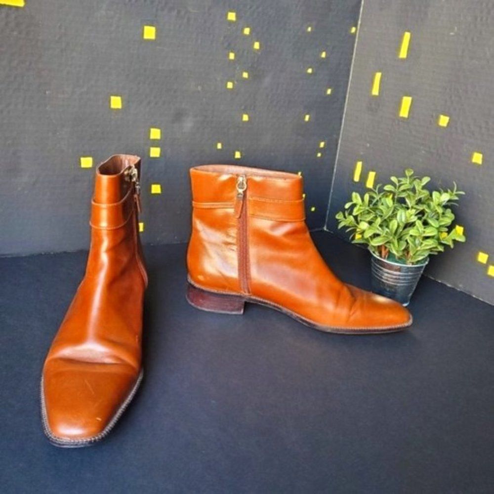 Talbots Tan Leather Booties - Picture 2 of 9